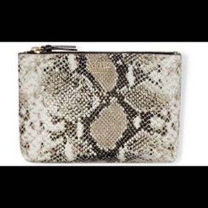 Victoria's Secret snakeskin cosmetic bag